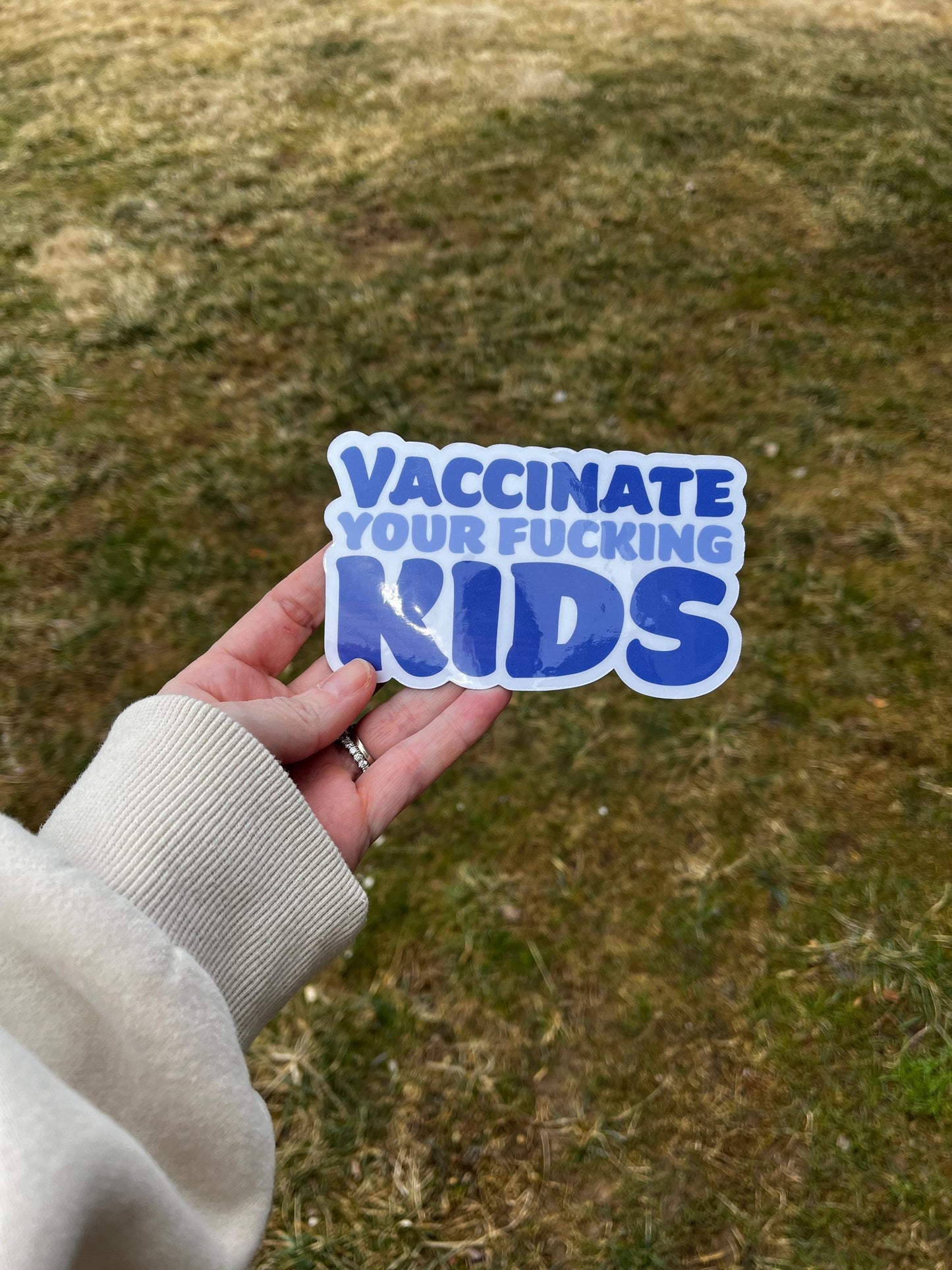 Vaccinate Your F*cking Kids Vinyl Decal or Magnet | Support Child Health | Pro-Vaccine Sticker | Safe Kids Design