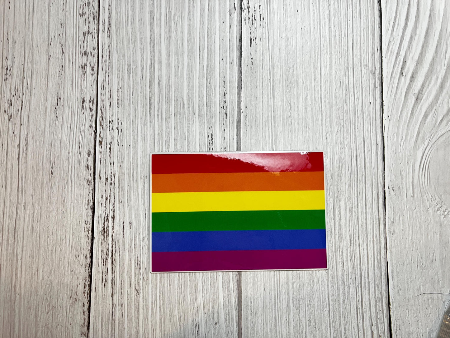 Gay Pride Flag Vinyl Decal or Magnet | LGBTQ+ Pride | Rainbow Flag Design | Support Equality & Love