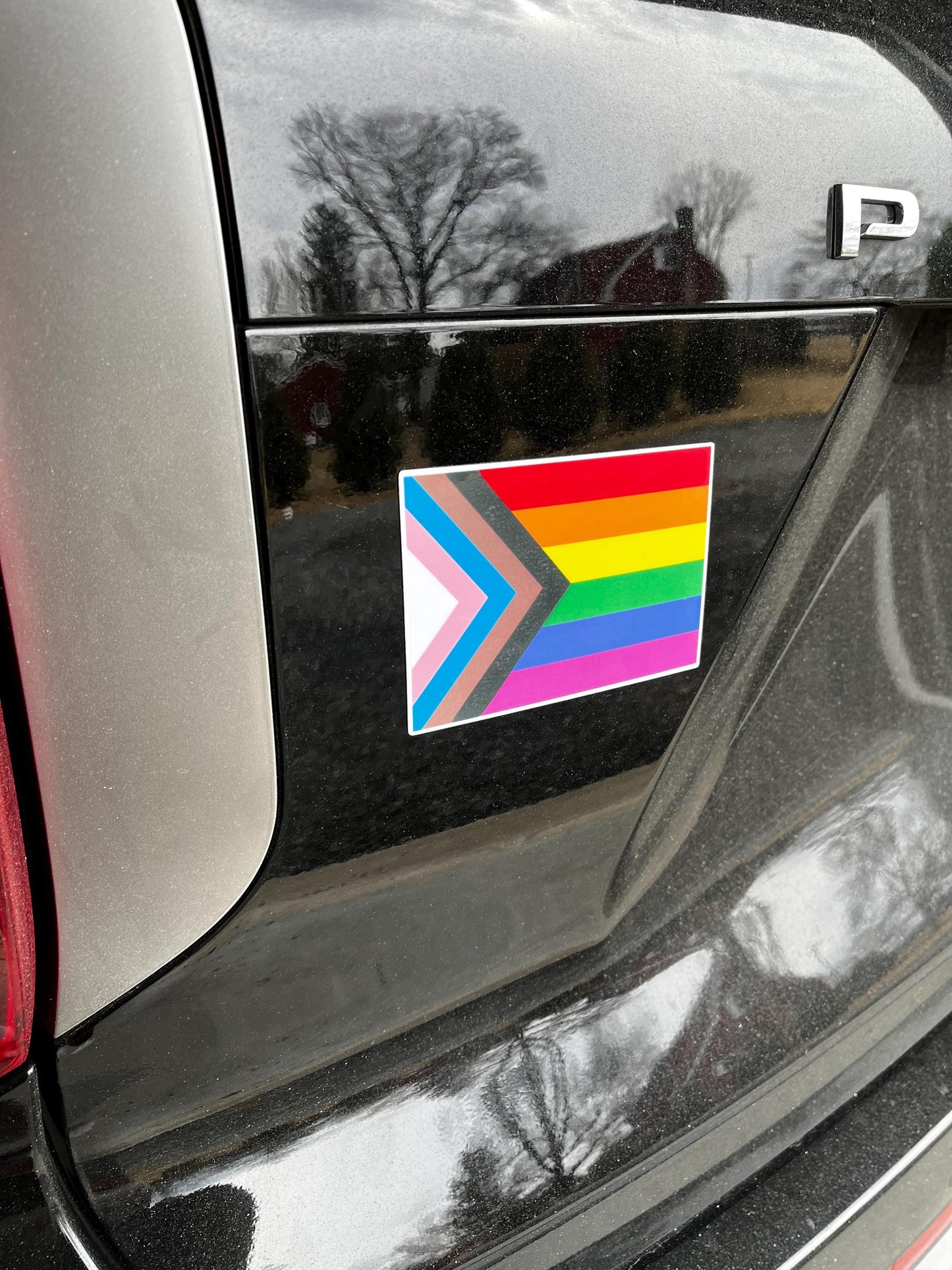 Progressive Gay Pride Flag Vinyl Decal or Magnet | LGBTQ+ Pride | Rainbow Flag with Black and Brown Stripes | Equality Support