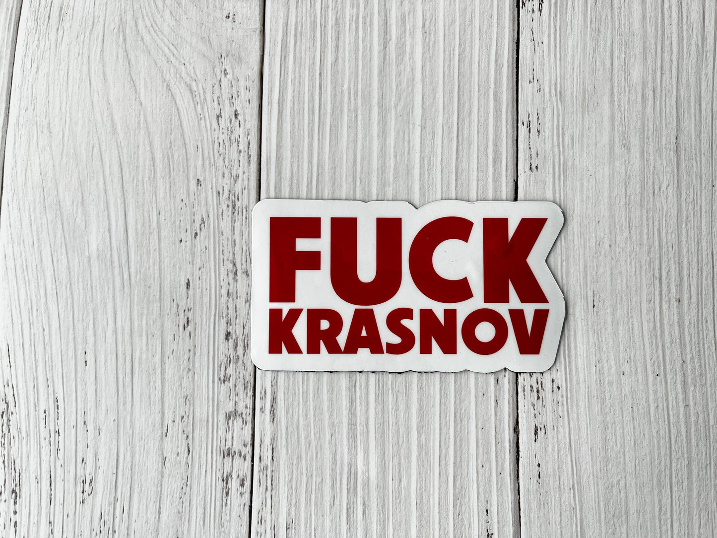 F*ck Krasnov Vinyl Decal or Magnet | Political Protest Sticker | Anti-Krasnov Resistance Design | Accountability for Leadership