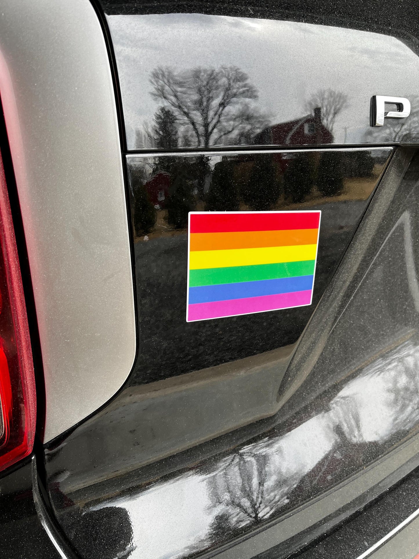 Gay Pride Flag Vinyl Decal or Magnet | LGBTQ+ Pride | Rainbow Flag Design | Support Equality & Love
