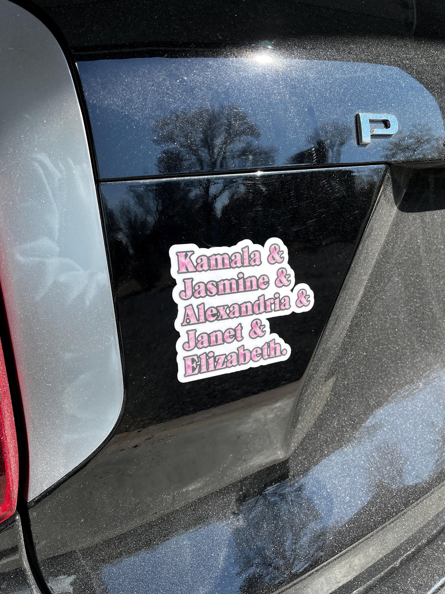 Kamala, Jasmine, Alexandria, Janet, Elizabeth Magnet or Vinyl Decal | Strong Political Women | Feminist Activism | Political Empowerment