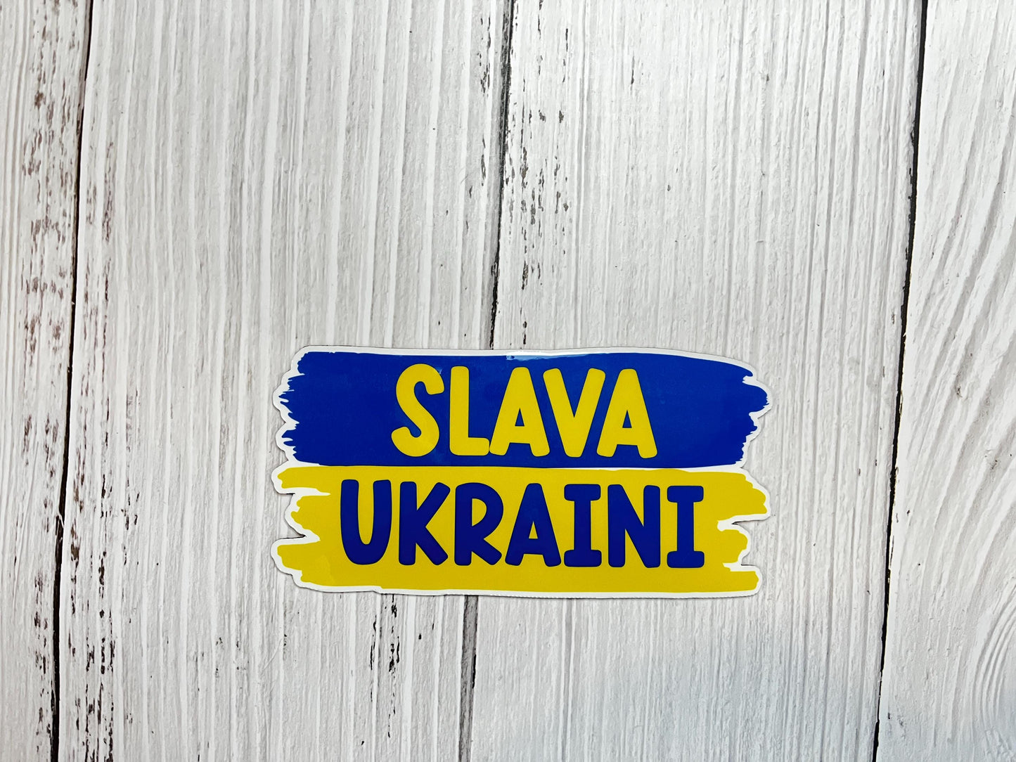 I Stand with Ukraine, Slava Ukraini Vinyl Decal or Magnet | Ukraine Support Sticker | Political Protest | Solidarity Design