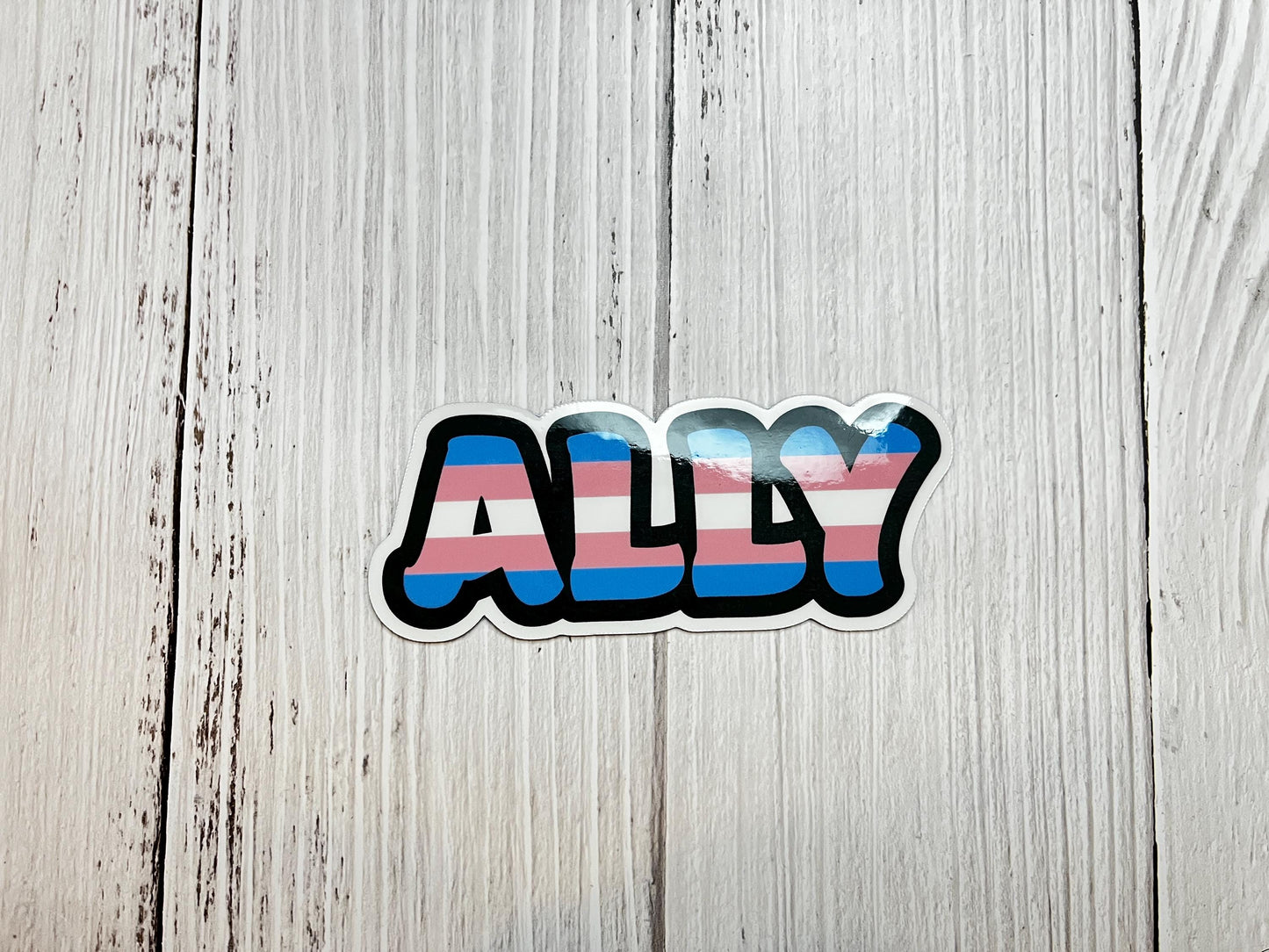 Trans Pride Ally Vinyl Decal or Magnet | LGBTQ+ Support Sticker | Transgender Rights | Pride Ally Design