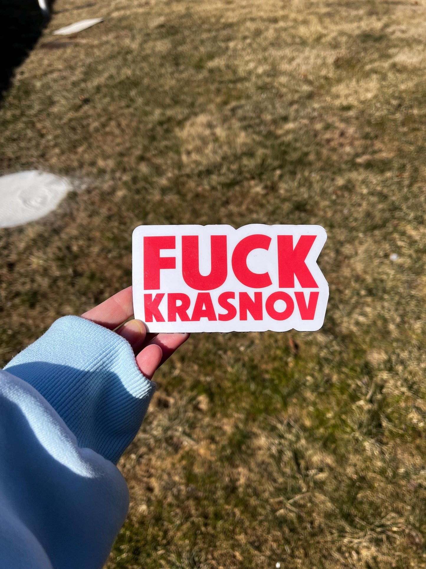 F*ck Krasnov Vinyl Decal or Magnet | Political Protest Sticker | Anti-Krasnov Resistance Design | Accountability for Leadership