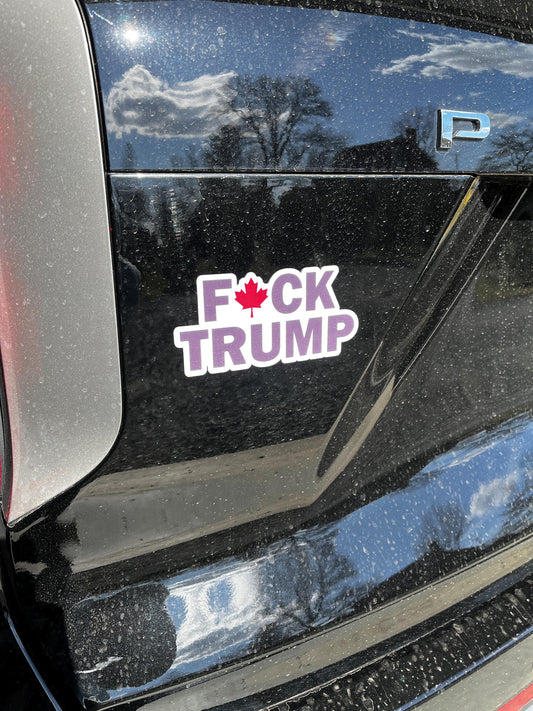F*ck Trump Maple Leaf Canada Vinyl Decal or Magnet | Anti-Trump Political Protest | Canada Pride | Bold Protest Sticker