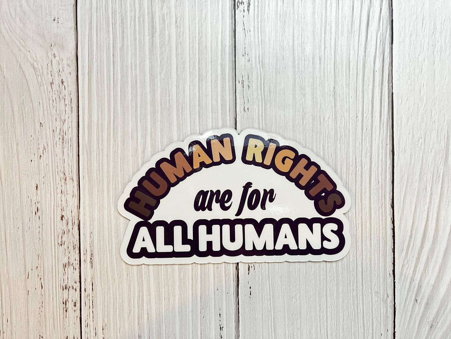 Human Rights are for All Humans Vinyl Decal or Magnet | Equality & Justice Sticker | Human Rights Activism | Political Statement
