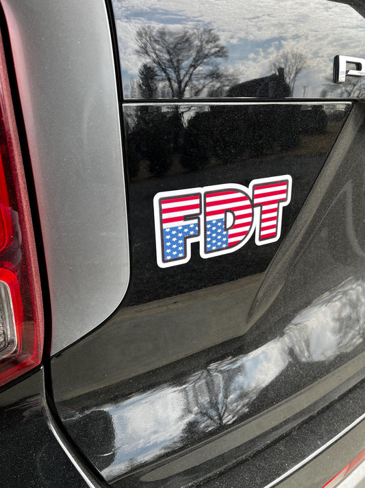 FDT Magnet or Vinyl Decal | F*ck Donald Trump Sticker | Upside Down Flag Protest Decal | Anti-Trump Political Sticker