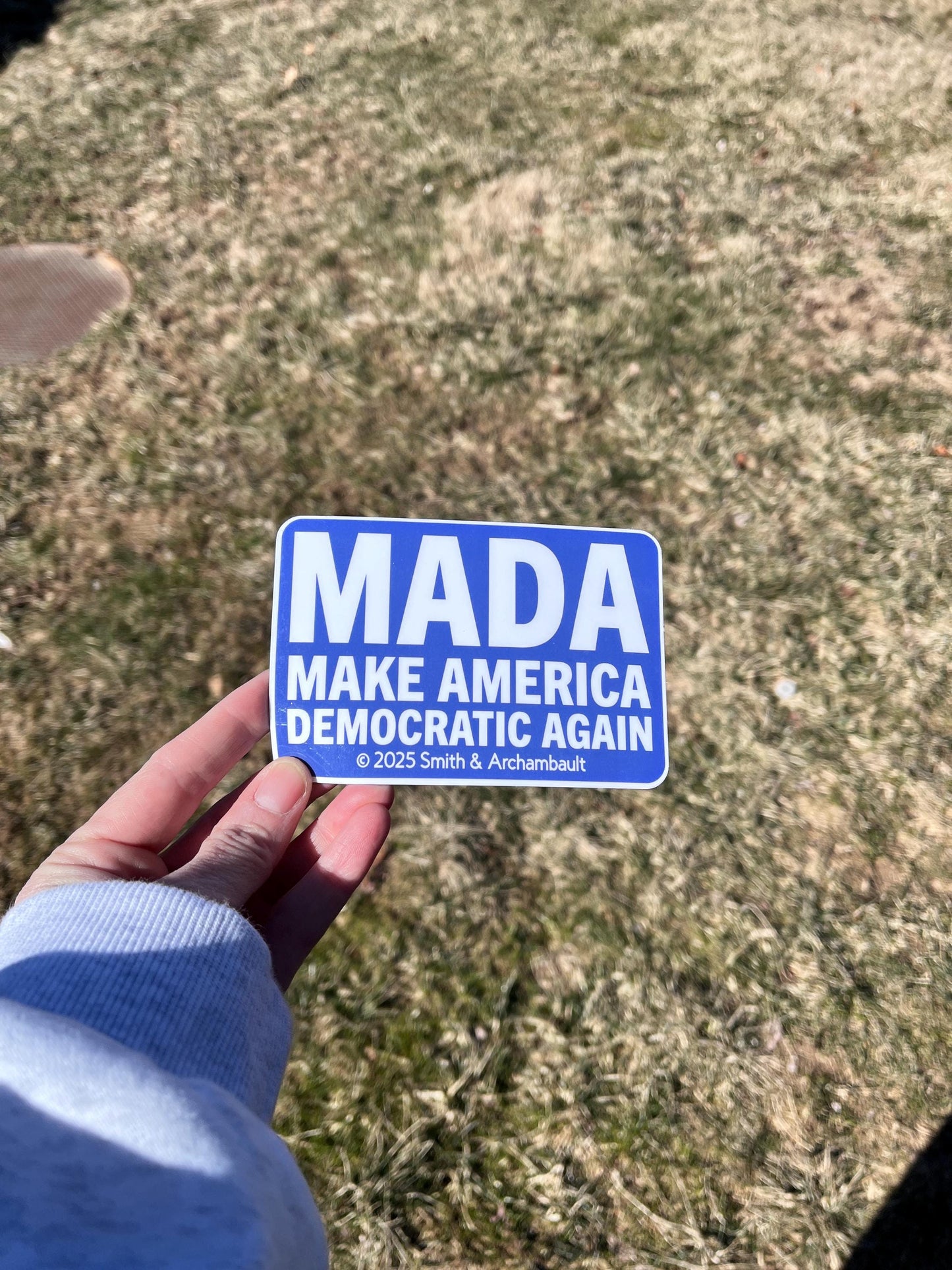 MADA Make America Democratic Again Vinyl Decal or Magnet | Political Statement Sticker | Progressive Design | Political Activism