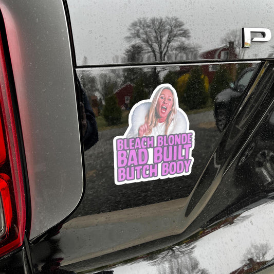 MTG Marjorie Taylor Greene Bleach Blonde Political Satire Vinyl Decal or Magnet | Protest | Anti-Greene Design | Political Humor Sticker