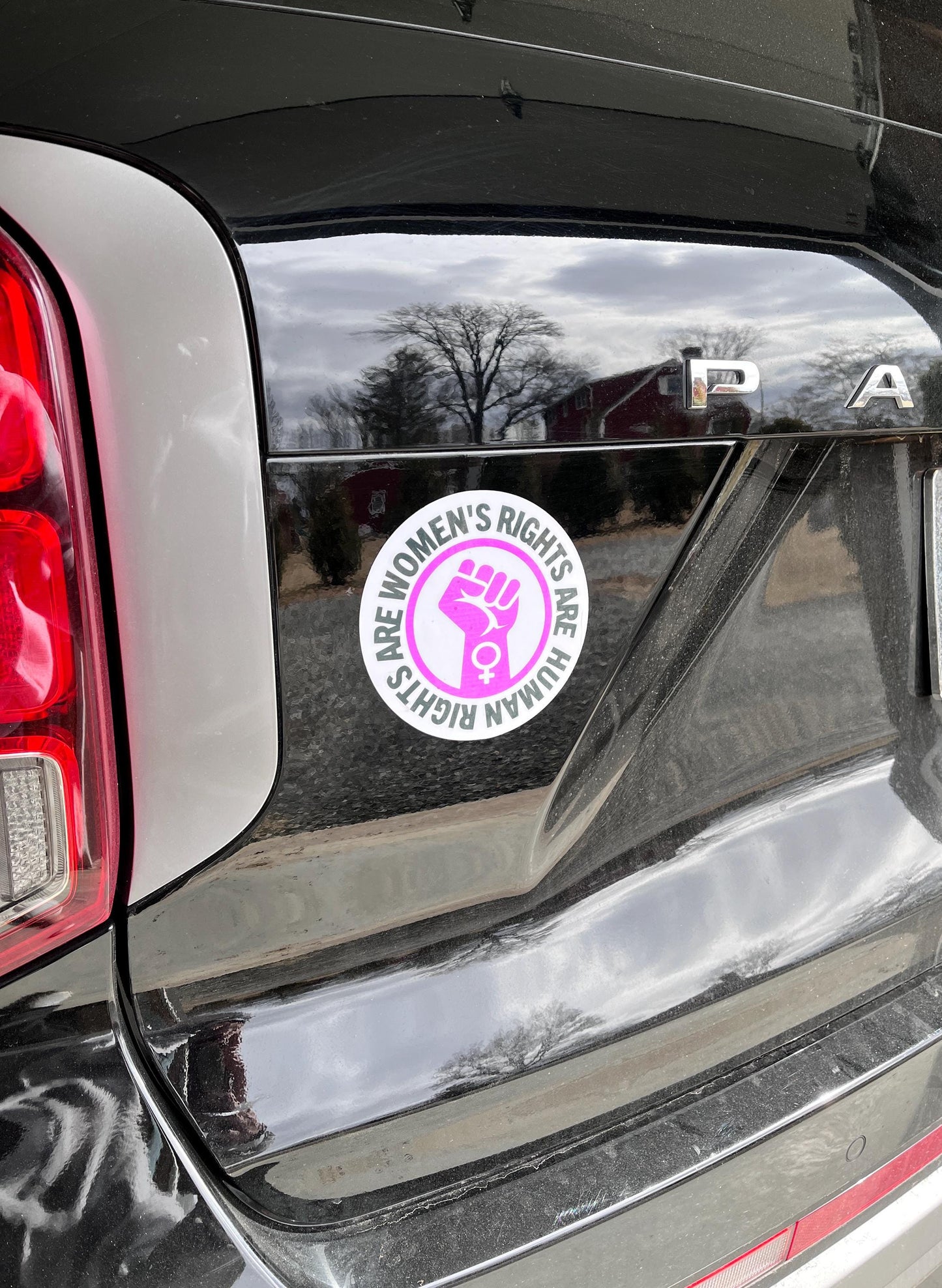 Women’s Rights Are Human Rights Vinyl Decal or Magnet | Feminist Equality Sticker | Purple Fist Design | Women Empowerment | Protest Art