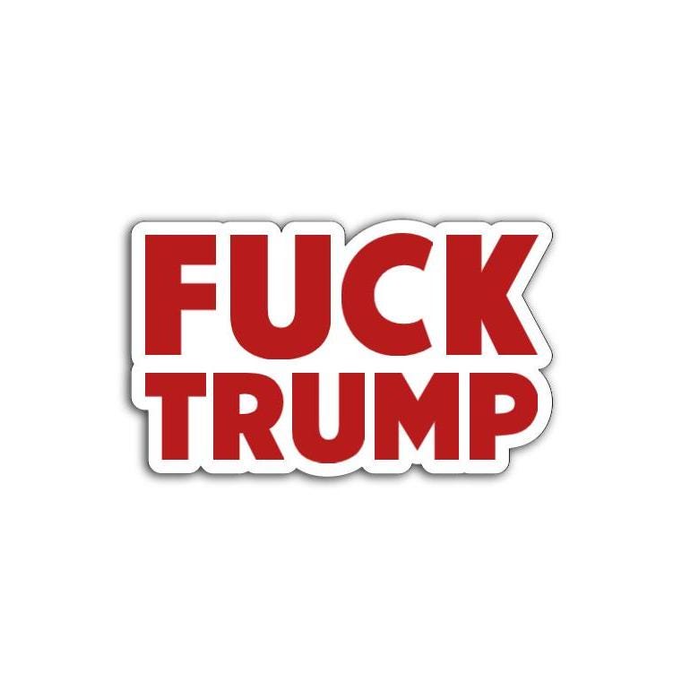 F*ck Trump Vinyl Decal or Magnet | Political Protest Sticker | Anti-Trump Design | Resist Trump Movement