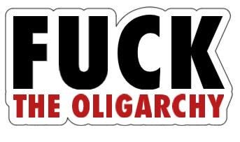 F*ck the Oligarchy Vinyl Decal or Magnet | Anti-Oligarchy Sticker | Political Protest Design | Anti-Capitalism Support