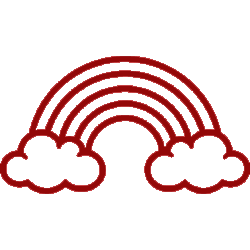 progress lgbtq+ gay pride flag on a white background from the defiant dog dot com