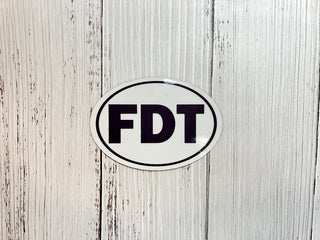 FDT Oval Vinyl Decal or Magnet | Anti-Trump Political Protest | Bold Statement Sticker | Resist Trump Design