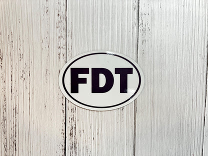 FDT Oval Vinyl Decal or Magnet | Anti-Trump Political Protest | Bold Statement Sticker | Resist Trump Design