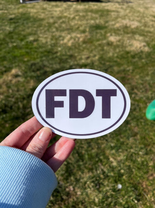 FDT Oval Vinyl Decal or Magnet | Anti-Trump Political Protest | Bold Statement Sticker | Resist Trump Design