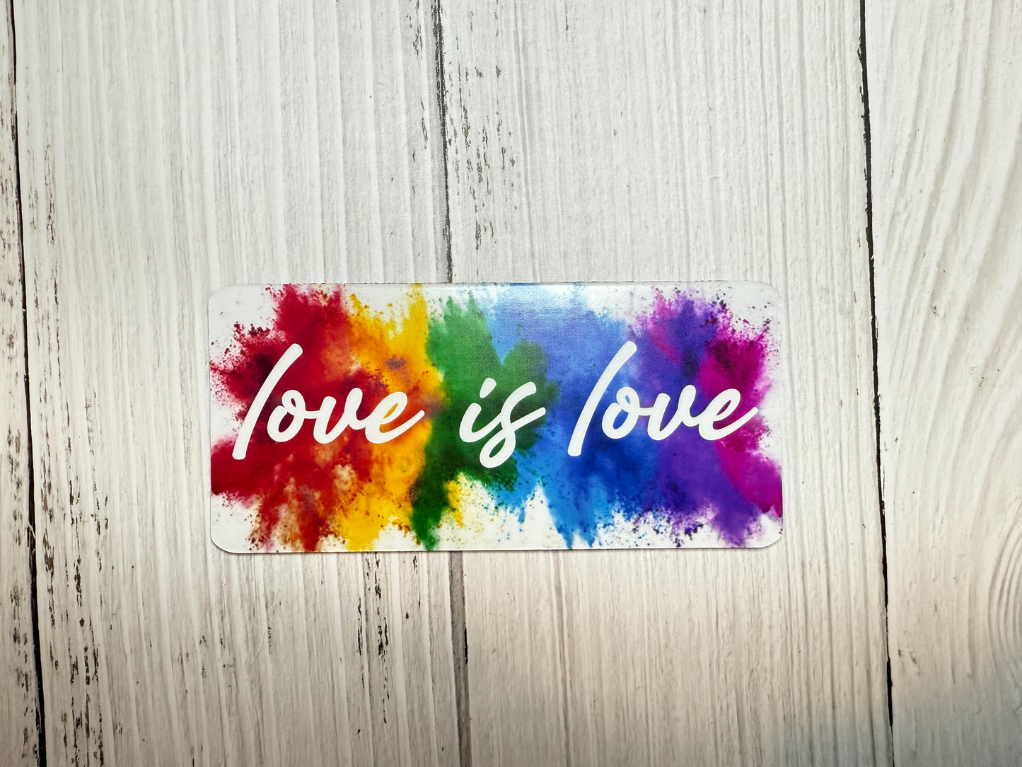 Love is Love Vinyl Decal or Magnet | LGBTQ+ Pride Sticker | Equality and Inclusion Decal | Rainbow Love Sticker