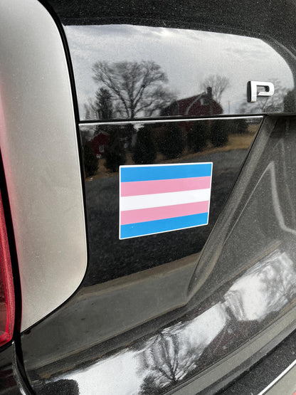 Trans Pride Flag Vinyl Decal or Magnet | Transgender Pride Support | LGBTQ+ Rights Sticker | Transgender Flag Design