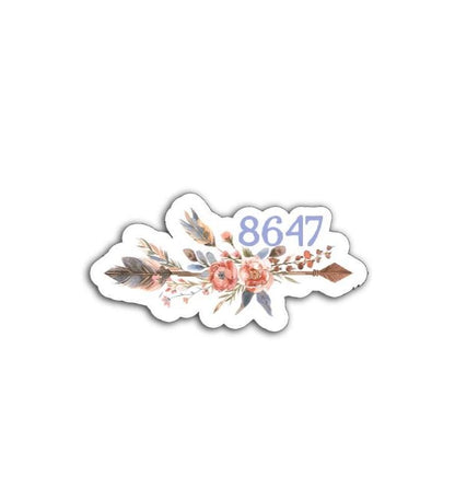 8647 (Get Rid of Trump) Subtle Dainty & Cute Flowers Vinyl Decal or Magnet | Political Protest Sticker | Feminist | Political Statement