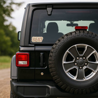 8647 seashell sticker pack magnet vinyl decal on jeep rear window black suv clean placement political sticker