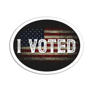 I Voted Sticker, Distressed American Flag Sticker, Patriotic Voting Sticker, Election Day Sticker, Vintage Voter Sticker, Vote Decal