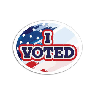 I Voted Sticker, Patriotic Voting Sticker, Stars & Stripes Election Day Sticker, American Flag Voter Sticker, Vote Decal Poll Worker Sticker
