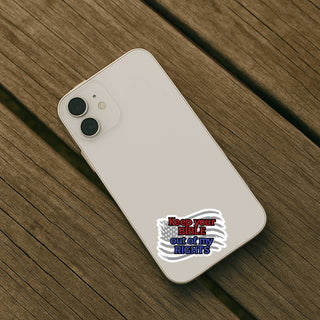 Keep Your Bible Out of My Rights political phone sticker waterproof vinyl secular rights decal