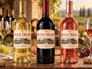 Fuck Trump Wine Label, Anti Trump Champagne Label, Political Wine Bottle Sticker, Funny Trump Gift, Resistance Party Label,  Celebration