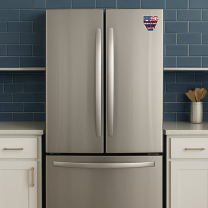 Pro Democacry pro immigrant pro diversity pro woman pro choice pro love magnet or vinyl decal displayed on a stainless steel refrigerator. A bold, high-quality political sticker perfect for cars, laptops, fridges, or toolboxes. Great for activists, protestors, or anyone fed up with fascism.