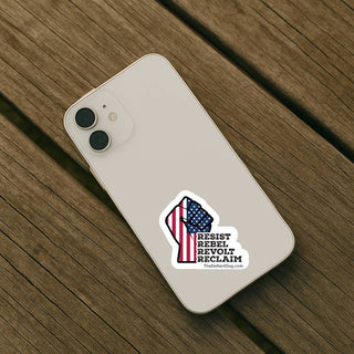 Phone case with a graphic design on a wooden surface