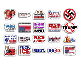 "EVEN MY DOG HATES BIDEN FJB TRUMP 2024" Black Vinyl Bumper Sticker / Decal - 3.75"x7.5" (Made In USA)