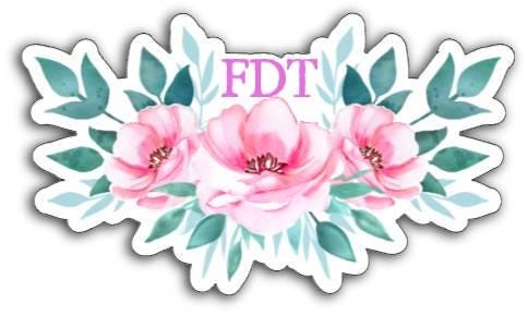 8647 (Get Rid of Trump) or FDT Subtle Dainty Pink Flowers Vinyl Decal or Magnet | Political Statement Sticker | Anti-Trump Protest Design