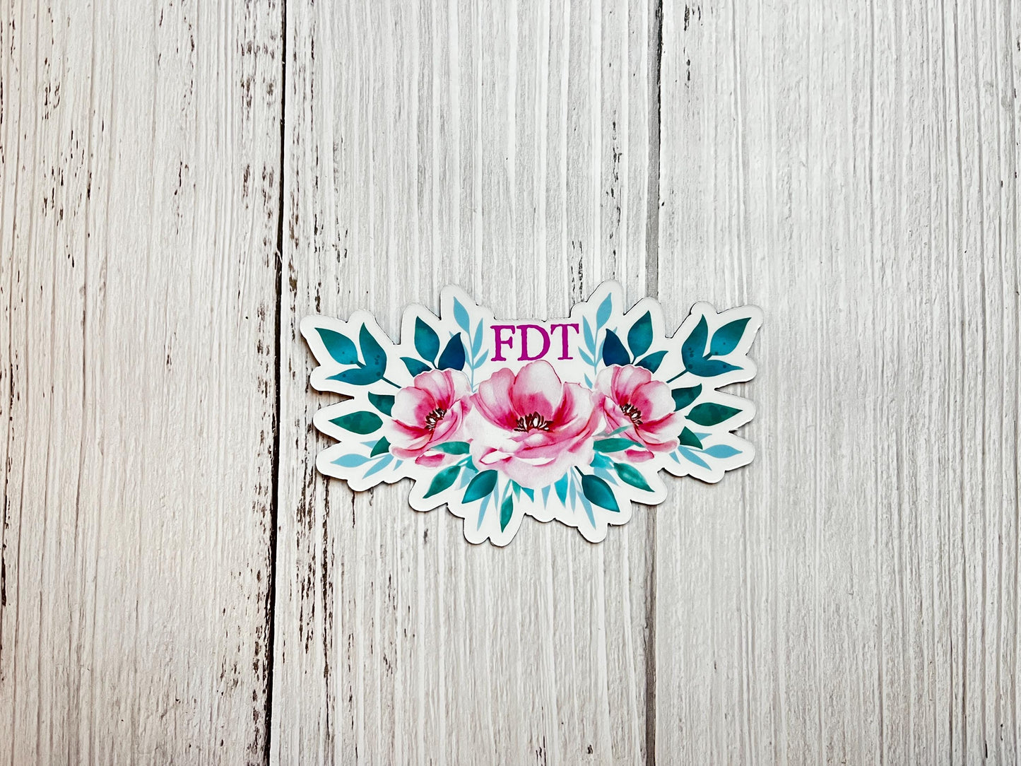 8647 (Get Rid of Trump) or FDT Subtle Dainty Pink Flowers Vinyl Decal or Magnet | Political Statement Sticker | Anti-Trump Protest Design
