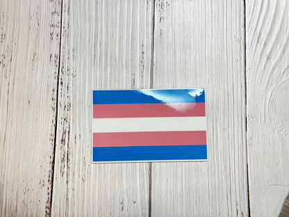 Trans Pride Flag Vinyl Decal or Magnet | Transgender Pride Support | LGBTQ+ Rights Sticker | Transgender Flag Design
