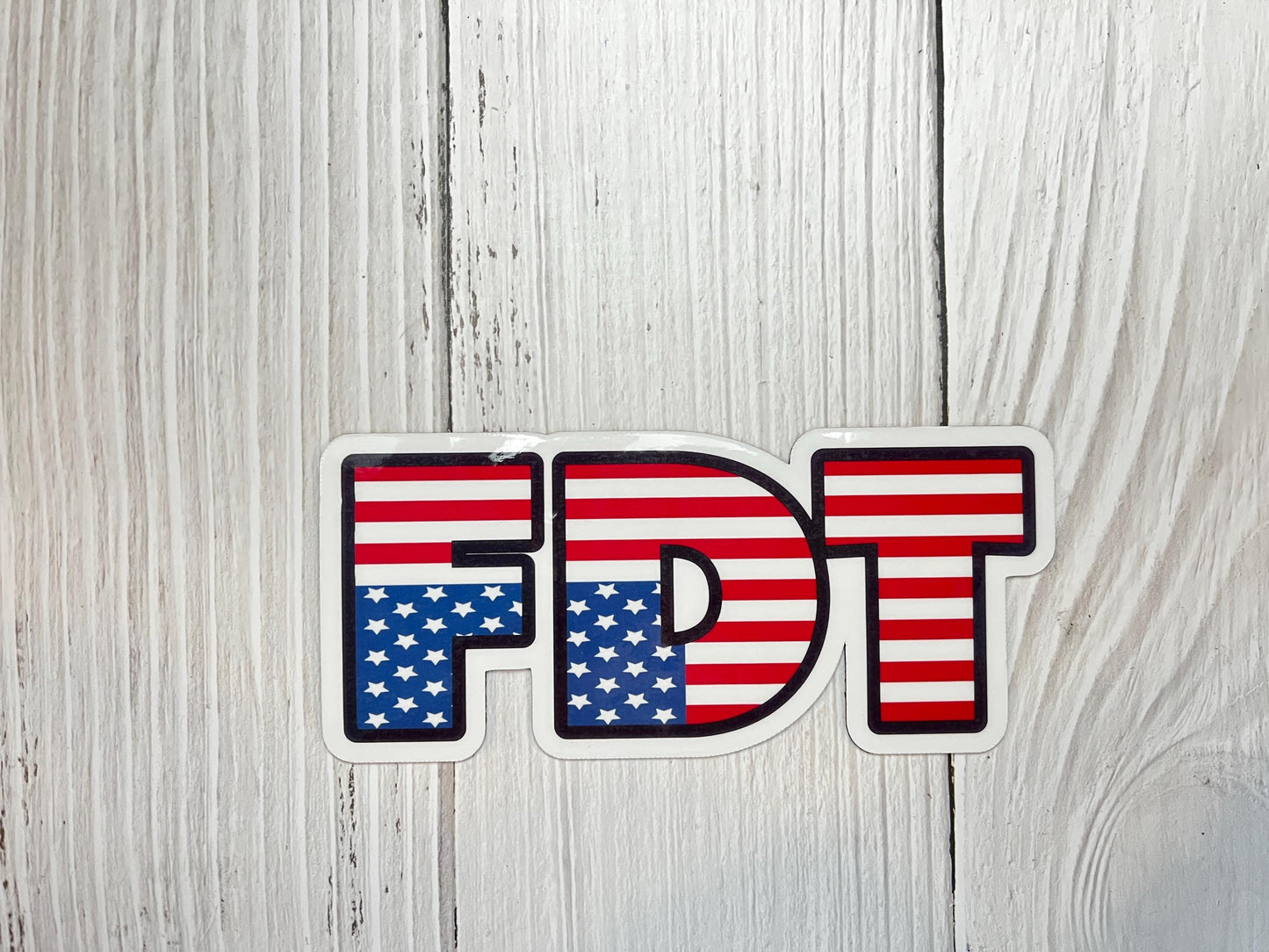 FDT Magnet or Vinyl Decal | F*ck Donald Trump Sticker | Upside Down Flag Protest Decal | Anti-Trump Political Sticker