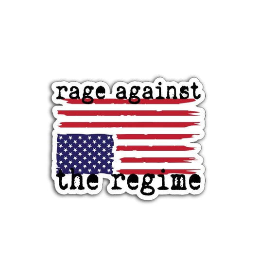 Rage Against the Regime Magnet or Vinyl Decal | Upside Down Flag Protest Sticker | Political Activism Decal | Anti-Regime Sticker