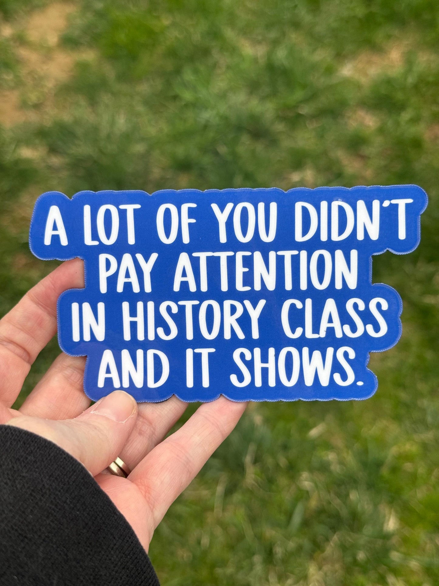 Some of You Didn't Pay Attention in History Class and It Shows Vinyl Decal or Magnet | Political Protest | History Humor Sticker