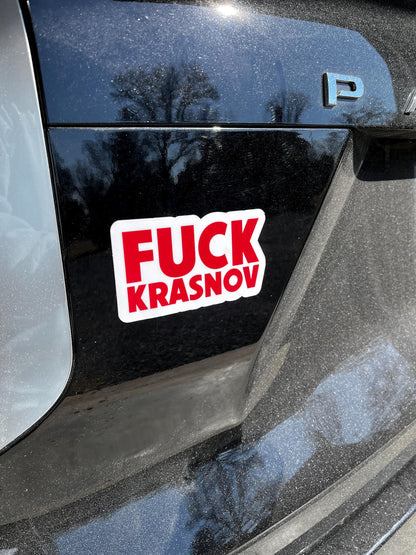 F*ck Krasnov Vinyl Decal or Magnet | Political Protest Sticker | Anti-Krasnov Resistance Design | Accountability for Leadership