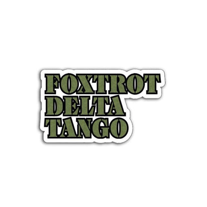 FDT Magnet or Vinyl Decal | Foxtrot Delta Tango (F*ck Donald Trump) Sticker | Bold Anti-Trump Protest Sticker | Political Resistance Decal