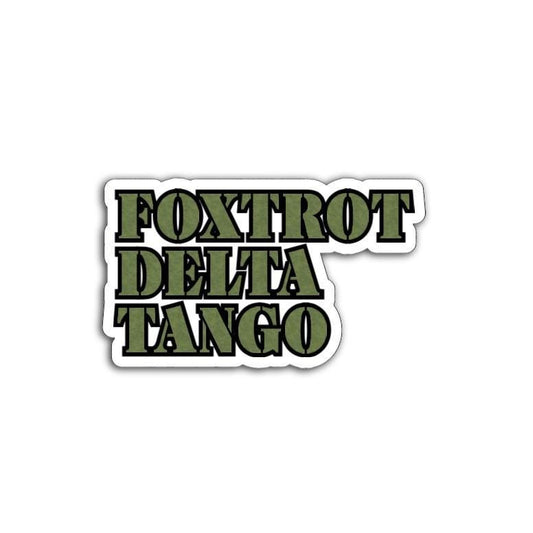 FDT Magnet or Vinyl Decal | Foxtrot Delta Tango (F*ck Donald Trump) Sticker | Bold Anti-Trump Protest Sticker | Political Resistance Decal
