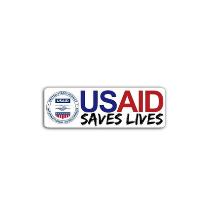 USAID Saves Lives Vinyl Decal or Magnet | Humanitarian Aid Sticker | Global Support Decal | USAID Advocacy Magnet