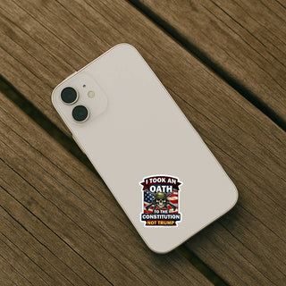 i took an oath to the constitution not trump political protest sticker applied to smartphone case patriotic anti trump decal design