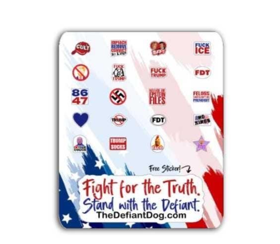 LIMITED TIME! 100 Mini Political Stickers Pack – 5 Sheets, 20 Designs Each