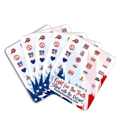 LIMITED TIME! 100 Mini Political Stickers Pack – 5 Sheets, 20 Designs Each