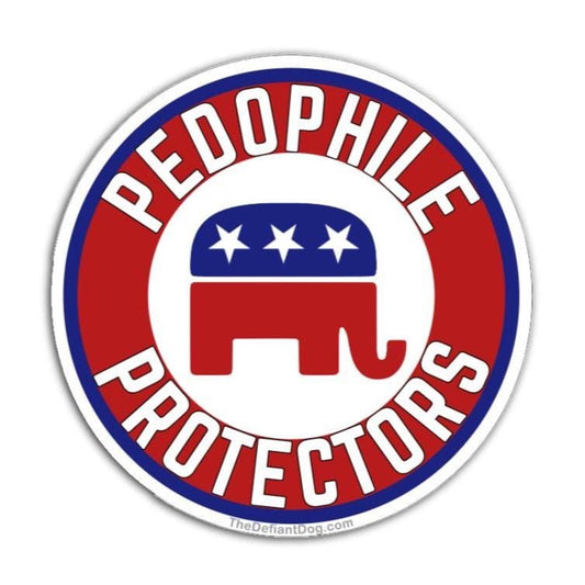 Pedophile Protectors Sticker Pack, Magnet, or Vinyl Decal | GOP Parody | Political Satire | Anti-Trump Protest Stickers