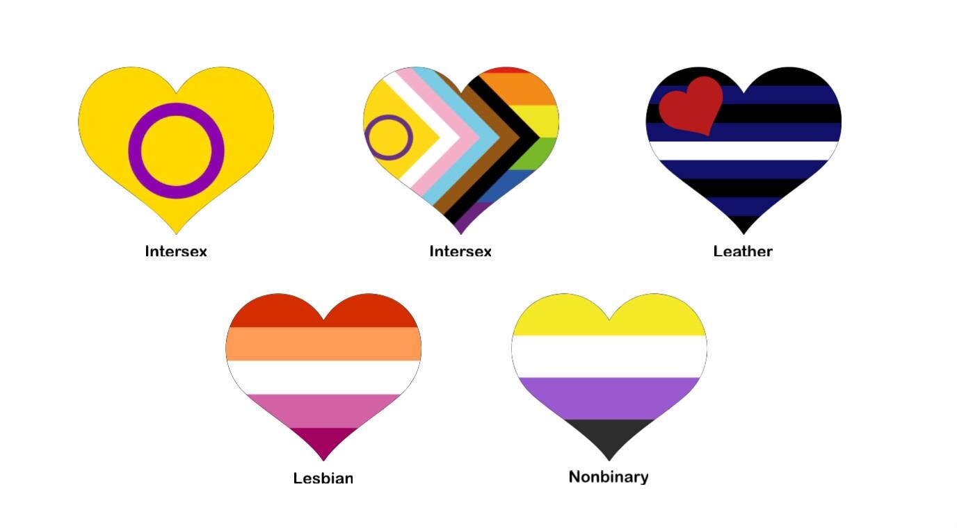 Pride Flag Heart Sticker Pack, Magnet or Vinyl Decals: LGBTQ+ Equality & Inclusivity Stickers