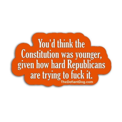 You’d Think the Constitution Was Younger Sticker Pack, Magnet, or Vinyl Decal Anti Trump Political Progressive Protest Gift