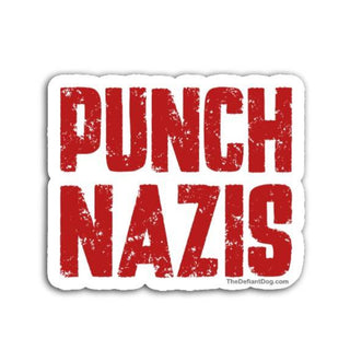 Punch Nazis Anti Fascist Sticker Pack, Magnet, or Vinyl Decal – Political Protest Car Bumper Laptop Water Bottle Activist Gift