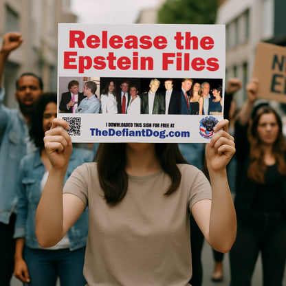 Release the Epstein Files – Free Printable Protest Sign Download